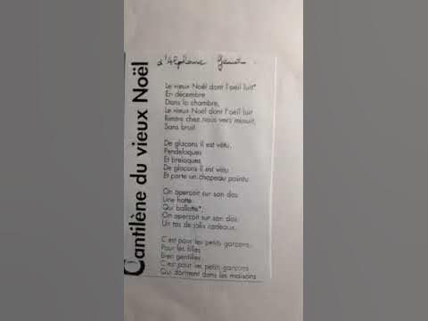 Cantilène du vieux noël ce2 St pierre - YouTube