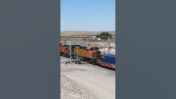 BNSF 5256 & BNSF 5024 MID DPU BNSF STACK TRAIN MP 10.6 CAJON SUB 6-8-2023