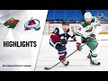 Wild @ Avalanche 2/24/21 | NHL Highlights