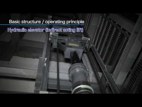 Hydraulic elevator basic structure operating