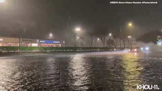 Turn around, don't drown: Minor street flooding begins in northwest Houston