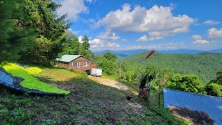 Flying paramotor from my mountain house!