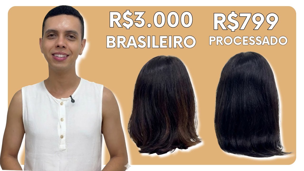 Diferenças do cabelo humano processado para o brasileiro / virgem