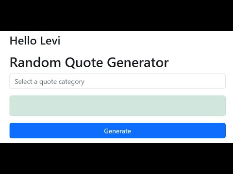 Random Quote Generator with HTML, Bootstrap 5 and JavaScript. - YouTube