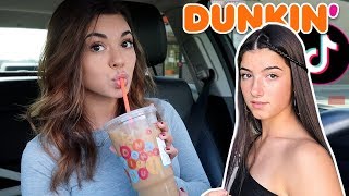TRYING Charli D'amelio's DUNKIN Donuts DRINK! (the CHARLI)