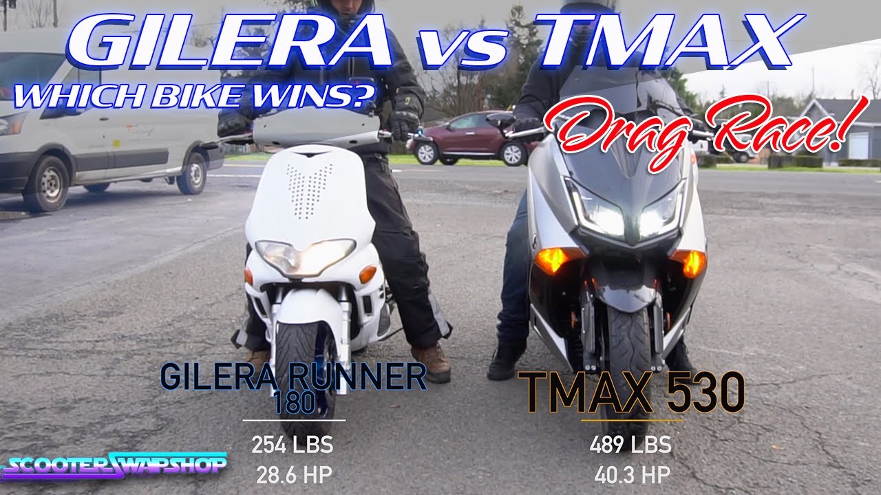 Drag race: Tmax vs Gilera |  Dyno results on the TMAX 530