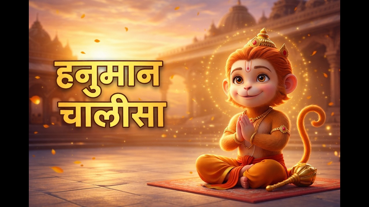 Hanuman Chalisa | Cute Kids Voice | Bal Hanuman Bhajan | Peaceful Devotional Song