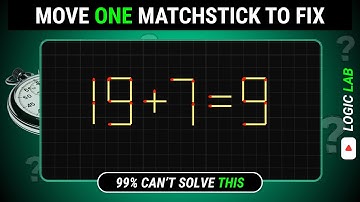 🧠 Ep:34 | Can You Solve These Matchstick Puzzles? 🔥|95% Fail on First Try! | Brain Teasers Challenge