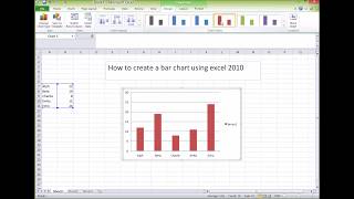 How to create a Bar Chart using MS Excel 2016