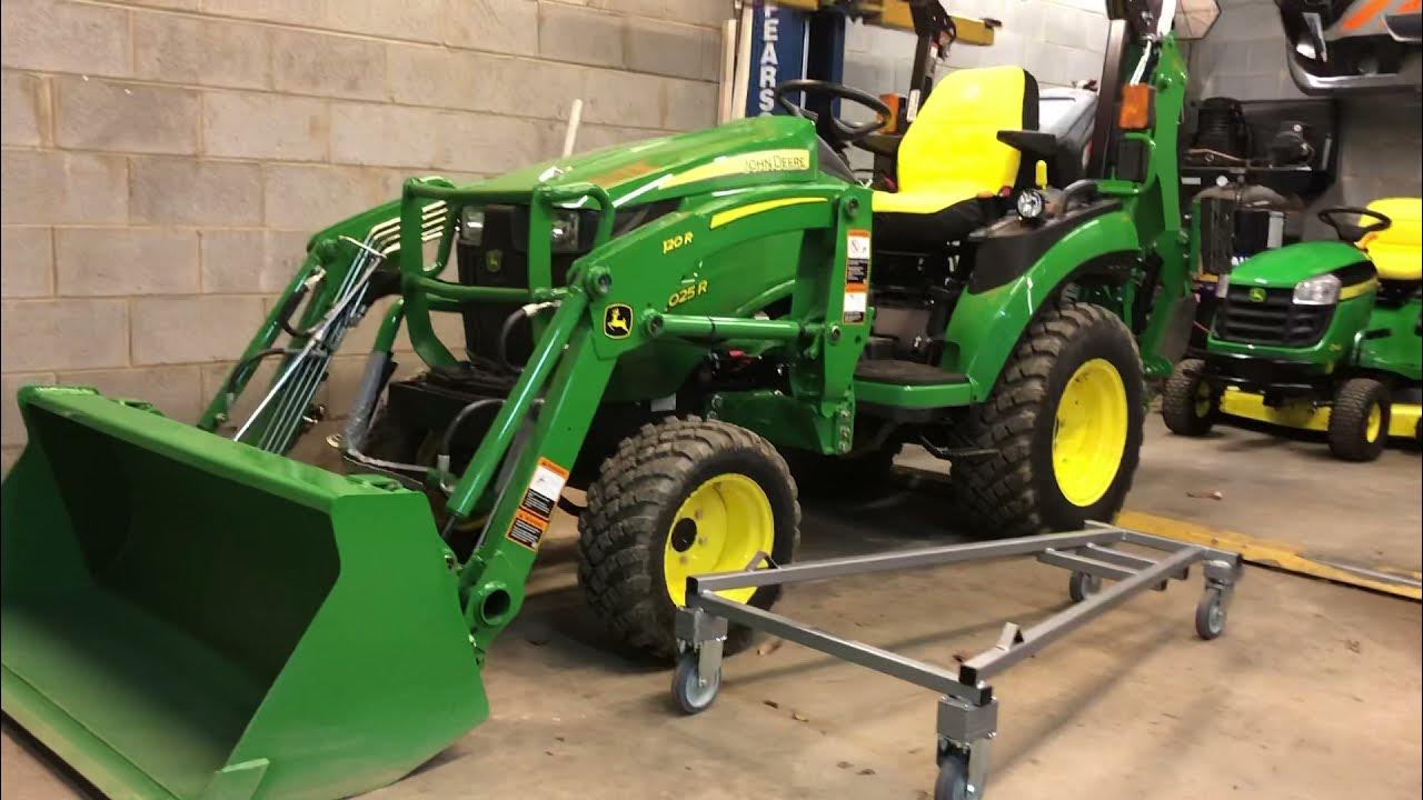 BXpanded 260B backhoe dolly assembly for John Deere 2025R TLB YouTube