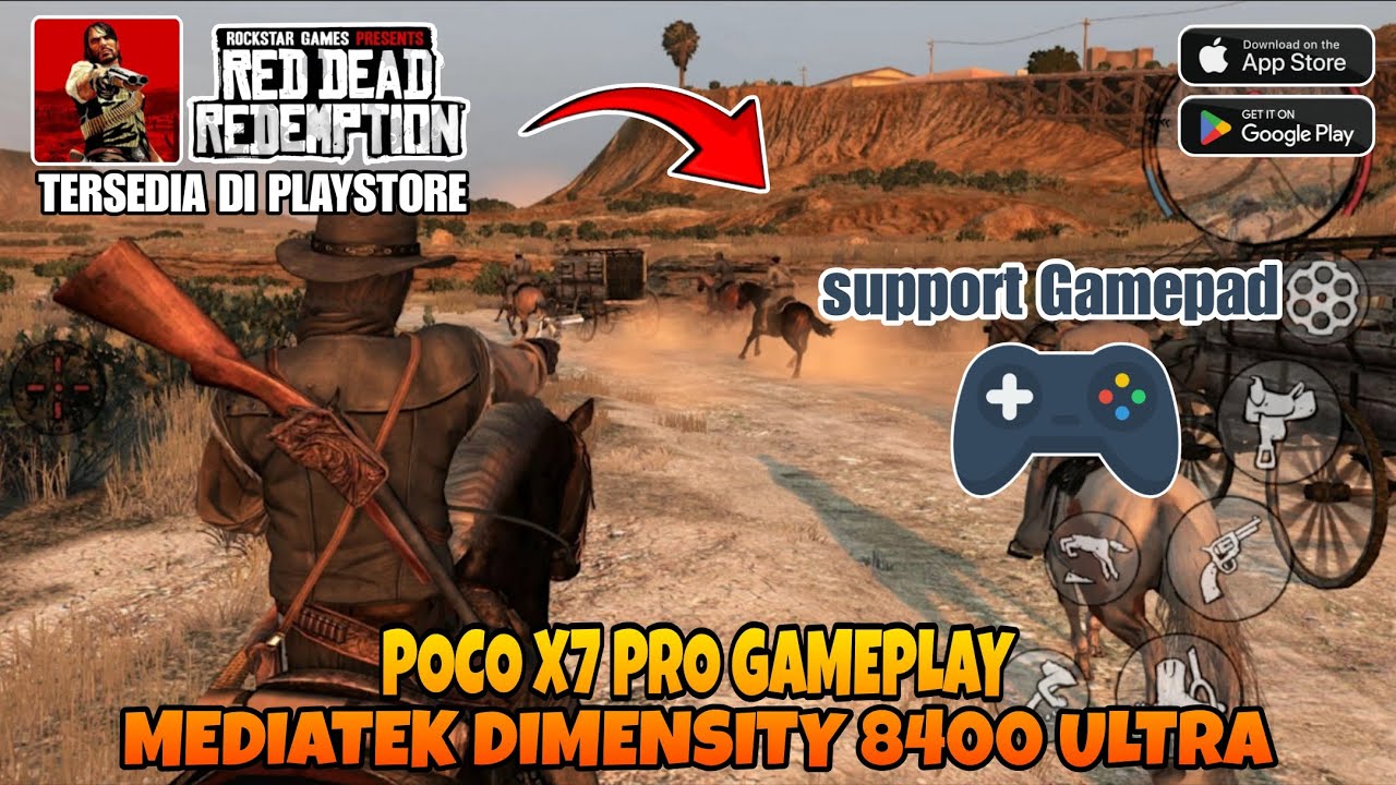 Red Dead Redemption Mobile - Poco X7 Pro Gameplay Test (Sudah Support Gamepad)