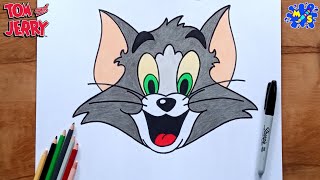 How to Draw Tom Cat || Tom and Jerry