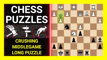 Chess Puzzles to Practice. Themes: Crushing, Middlegame, Long puzzle. Learn Chess