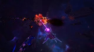 Dark Eldar vs Orks! - Massive Battle, Skirmish Gameplay, Battlefleet Gothic Armada 2