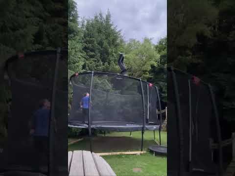 ON A BACKYARD TRAMPOLINE?!😳🔥 #crazy #scooter #tricks