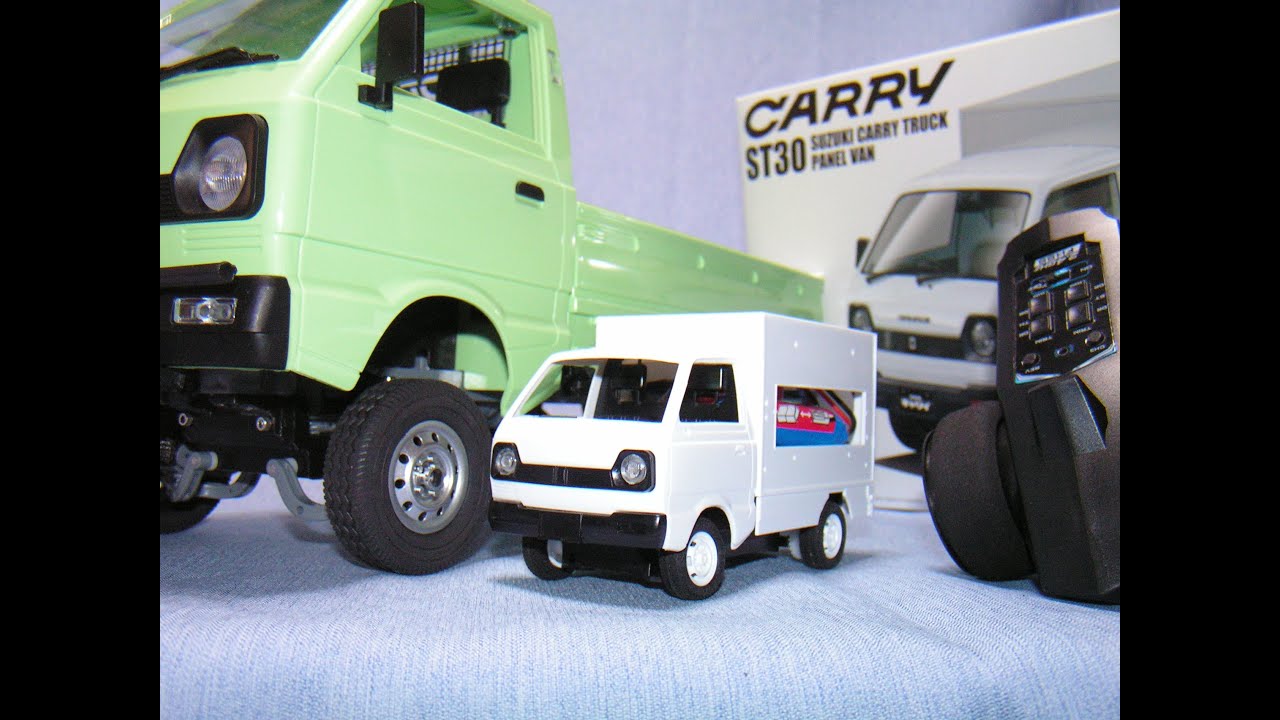 1/24 スズキ キャリイ ST30 ラジコン化 アオシマ プラモデル 1/24 アオシマ製スズキ キャリイ ラジコン化 Aoshima SUZUKI