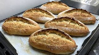 No-Knead French Mini Baguette! 10-Minute Prep, 4 Ingredients