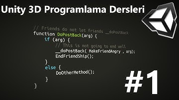 Unity ile Programlama - Ders 1