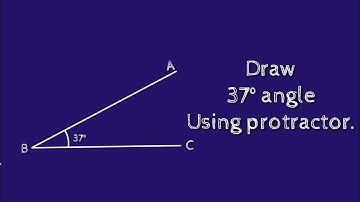 How to draw 37 degree angle using protractor. shsirclasses.