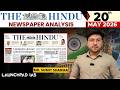 Daily Newspaper Class (The Hindu + Indian Express) for UPSC &amp; State PCS | 20th May 2026 | Sumit Sir