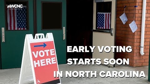Early voting starts this week in North Carolina