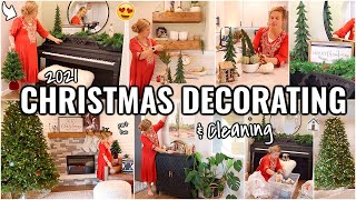 2021 CHRISTMAS DECORATE WITH ME!!🎄 DECORATE \& CLEAN WITH ME PART 2 | CHRISTMAS DECORATING IDEAS