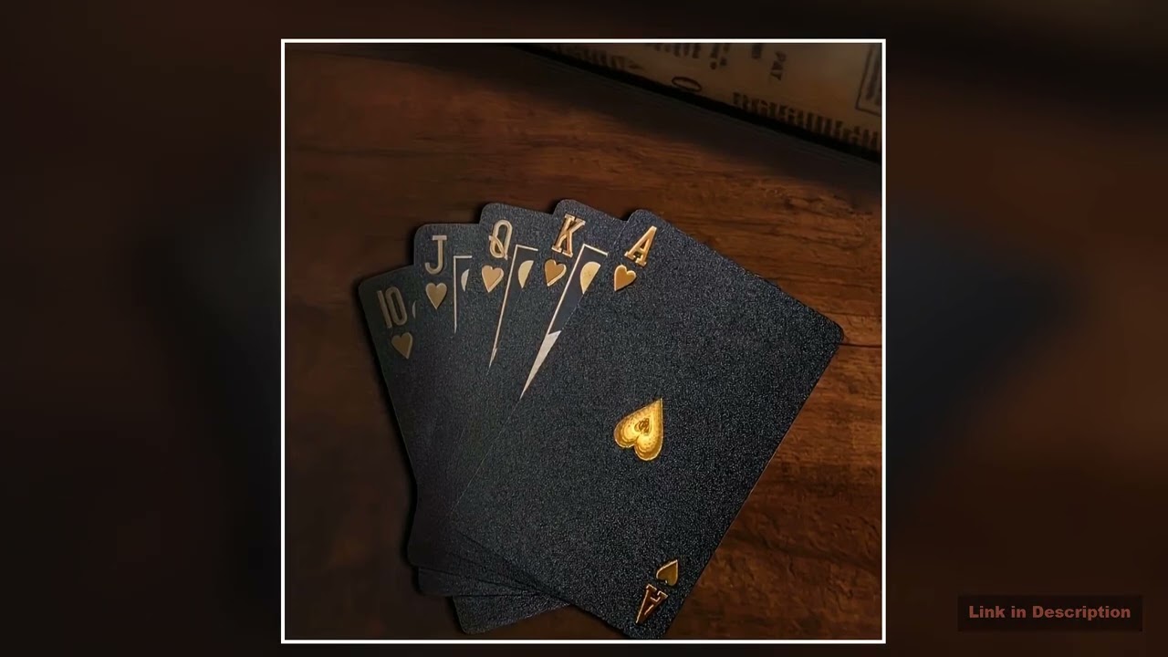 Cool Black Gold Waterproof Playing Cards a Deck of Playing Cards Containing Christmas Halloween