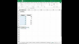 The Learnit Minute - CORREL Function #Excel #Shorts screenshot 5