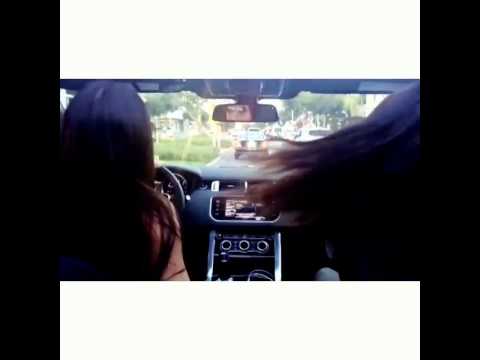 Kendall Jenner being crazy in her Range Rover w/ model Ashley Sky