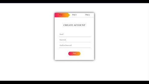 How To Create Multi-Step Form | Using HTML, CSS and JavaScript