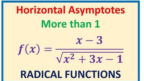 Determine Horizontal Asymptotes for the Radical Function