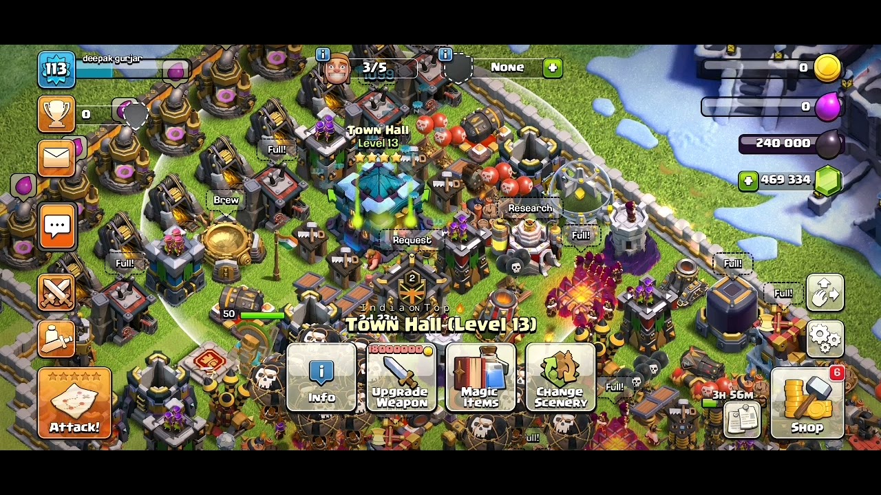 Clash of Clans glitch zero coins but I can upgrade anything😍😱 YouTube