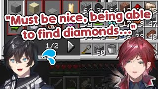 [Eng Sub] Axia keeps finding diamonds while Lauren sulks in Minecraft (Nijisanji/THRONEZ)