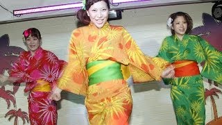 生ビール飲み放題､東京湾納涼船＝ゆかたダンサーズによる華麗な踊り
