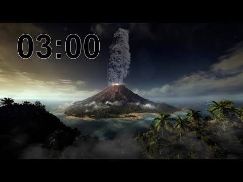 3 Minute Timer - Smokey Volcano #asmr