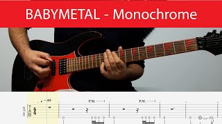 BABYMETAL - Monochrome Guitar Intro With Tabs(Drop G)
