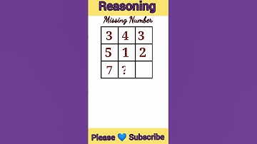 ❤️ Missing Number ! Reasoning ! Puzzle -21 ! #maths #shorts