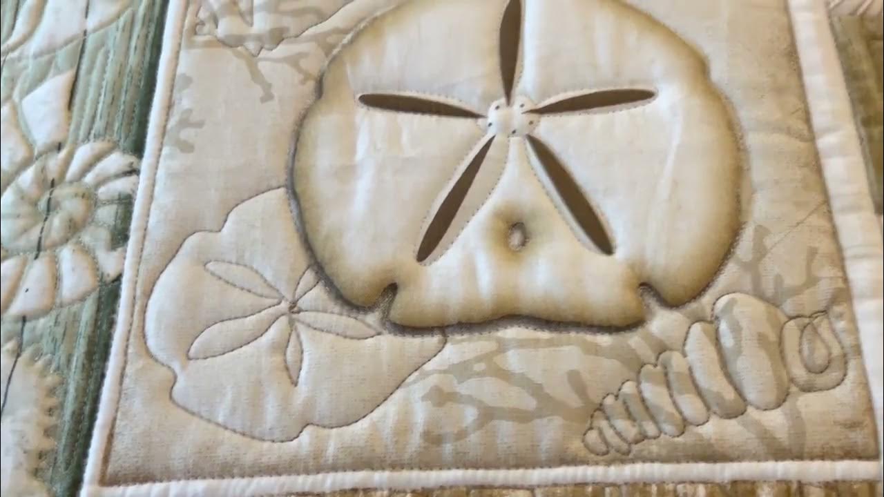 Custom quilting a seashell panel quilt YouTube