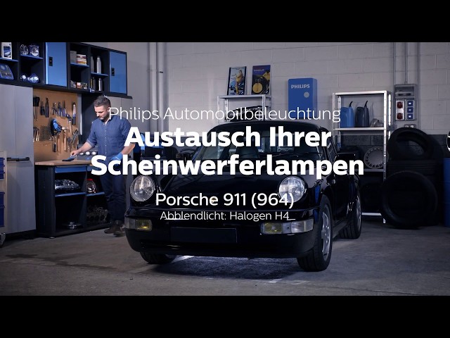 PHILIPS AUTOMOBILBELEUCHTUNG - Austausch der Scheinwerferlampen an Ihrem  Porsche 911 (964) 