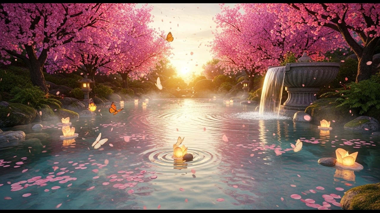 Sleep Music: Soft Piano + Calming Stream Sounds | Deep Healing Sleep