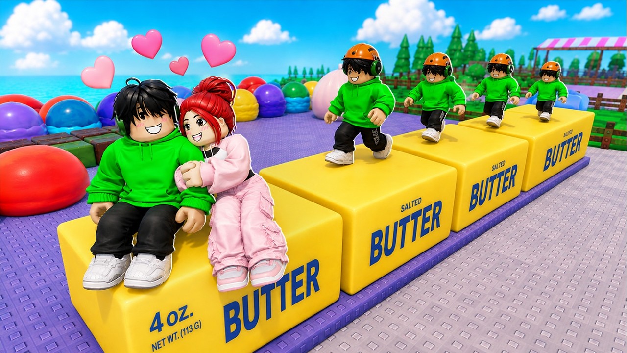 Unboxing ASMR Squishy in ROBLOX 💗💚 (Butter and Needoh)