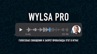 Wylsa Pro: голосовые сообщения, запрет пропаганды ЛГБТ в играх и устаревших "смартфонах"...