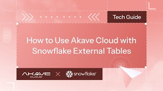 How to Use Akave Cloud's Decentralized Object Storage with Snowflake?