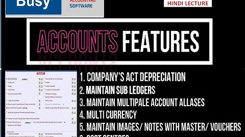 ACCOUNT FEATURES IN BUSY FULL DETAILS HINDI |  Regional Setting |Display Setting | Multi Currency