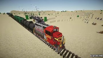 TrainCraft = Diesel locomotive = Minecraft HD 1080p