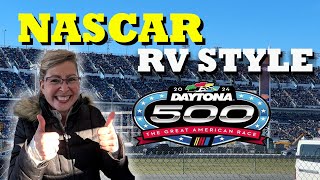 2024 Daytona 500 - RVing in Center Field Vintage Airstream Tour RV Life