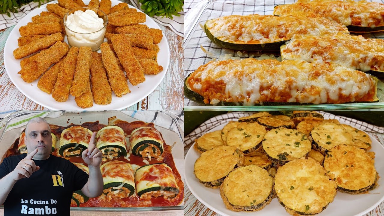 4 Recetas de Calabacín es más sabroso que la carne, nadie cree que los cocino tan fácil y sabroso 🤩🤩