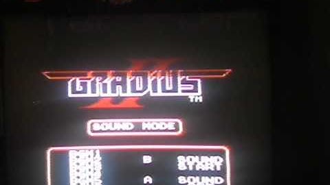 Gradius 2 Famicom Sound Test