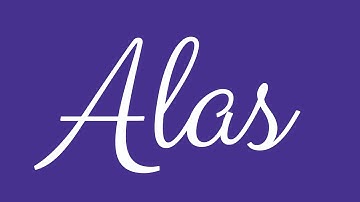 Learn how to Sign the Name Alas Stylishly in Cursive Writing