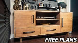 Build This CREDENZA Home Office Storage || How To Woodworking by Bevelish Creations 9,198 views 1 year ago 10 minutes, 36 seconds